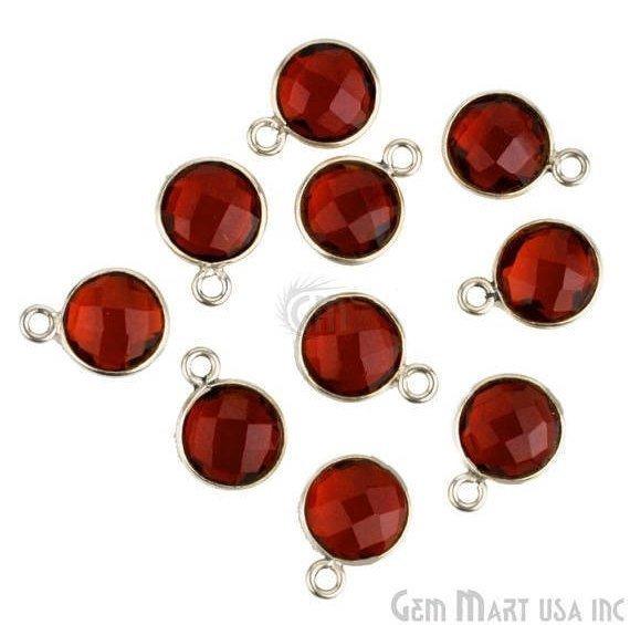 Round 8mm Single Bail Silver Plated Gemstone Connectors (Pick your Lot Size) - GemMartUSA