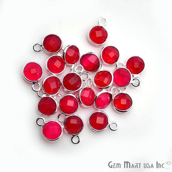 Hot Pink Chalcedony Round...