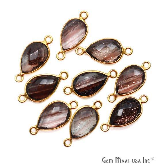 gemstone connector beads, gemstone connector pendant