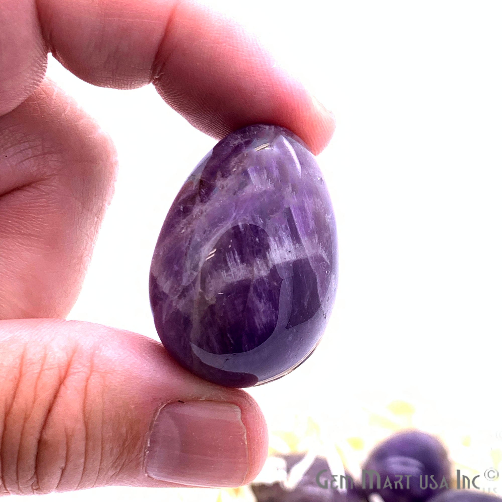 Amethyst Gemstone, Egg Shaped Stone, Home Decor, Handcrafted Precious stone, Healing Gemstone, Amethyst Egg, Polished surface - GemMartUSA