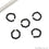 Healing Gemstone Elastic Band Rings 3-4mm Round Beaded Rings For Women