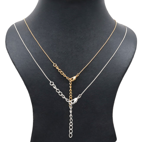 Sleek Cable Chain Necklace 18 Inch With Lobster Claw Clasp