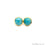 Amazonite Round 12mm Gold Plated Stud Earrings