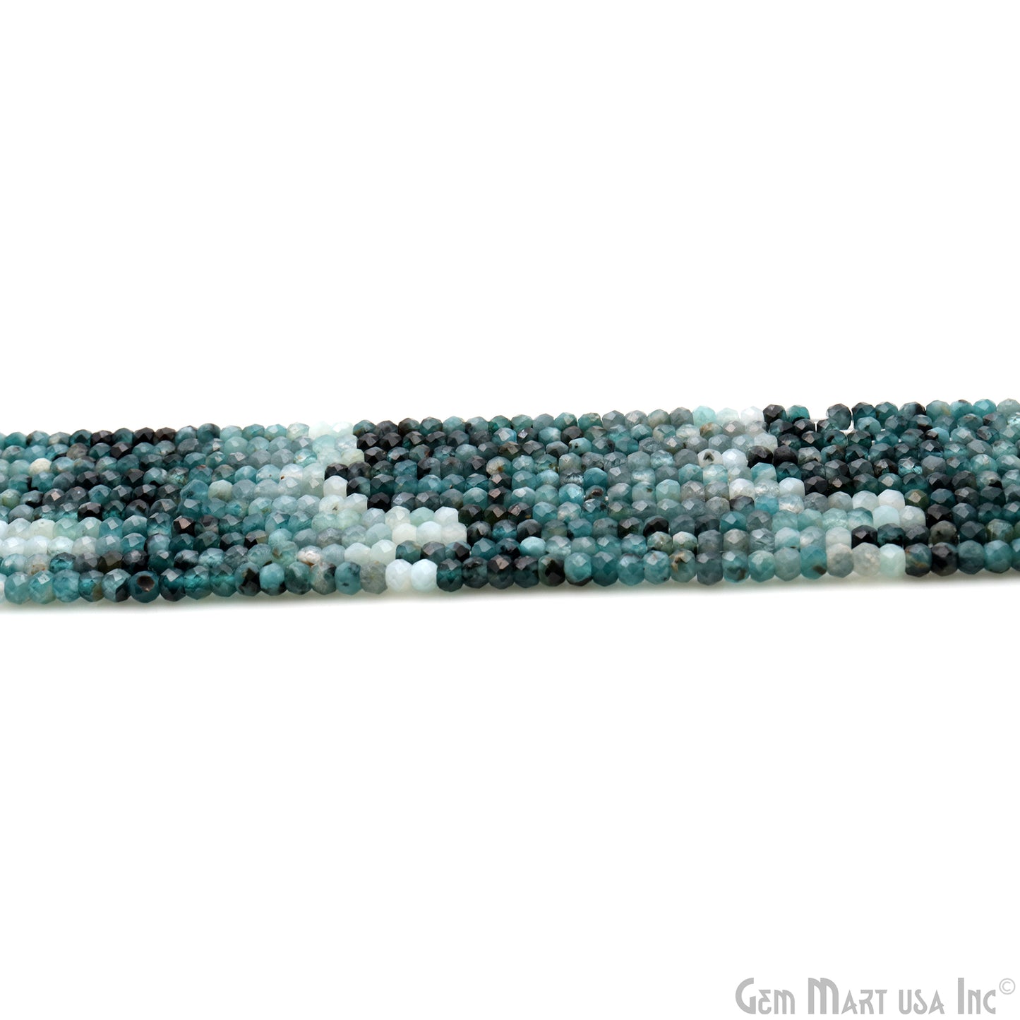 Emerald Rondelle Beads, 13 Inch Gemstone Strands, Drilled Strung Nugget Beads, Faceted Round, 3mm