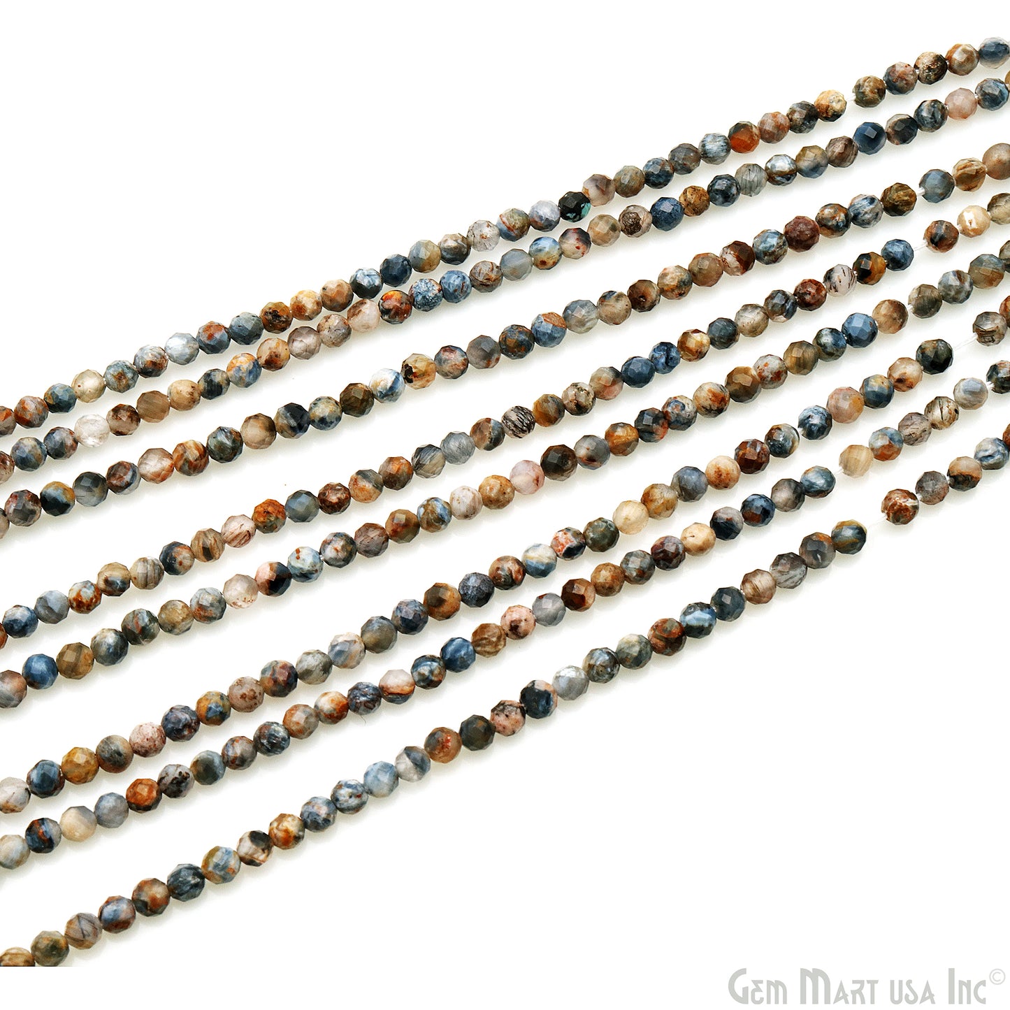 Pietersite Rondelle Beads, 12-13 Inch Gemstone Strands, Drilled Strung Nugget Beads, Faceted Round, 3mm