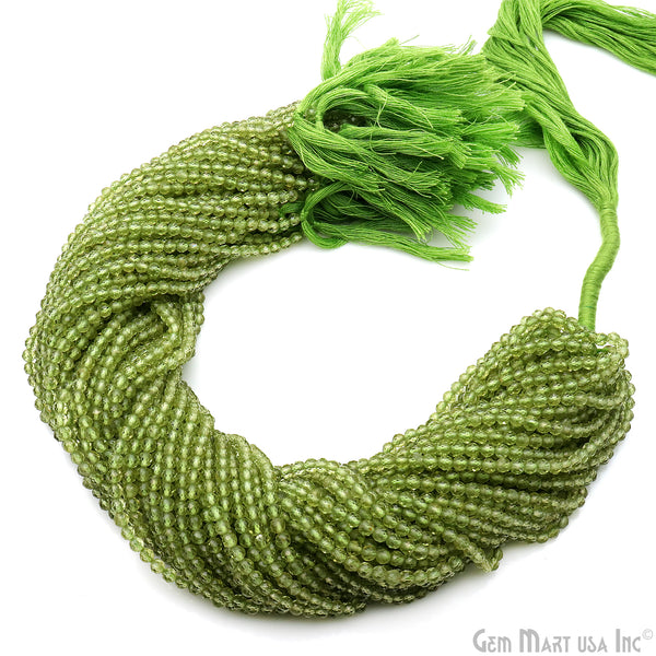 Peridot Rondelle Beads, 12-13...