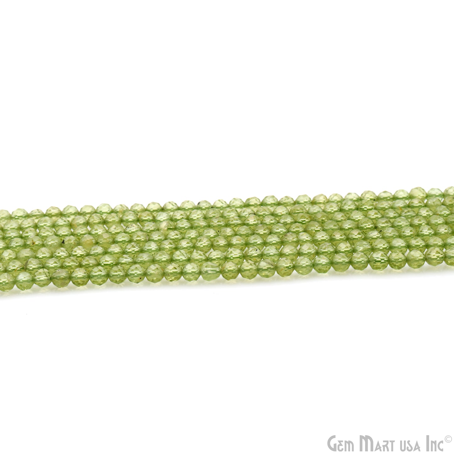 Peridot Rondelle Beads, 12-13 Inch Gemstone Strands, Drilled Strung Nugget Beads, Faceted Round, 3mm