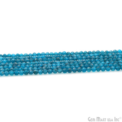 Neon Apatite Rondelle Beads, 12-13 Inch Gemstone Strands, Drilled Strung Nugget Beads, Faceted Round, 3mm