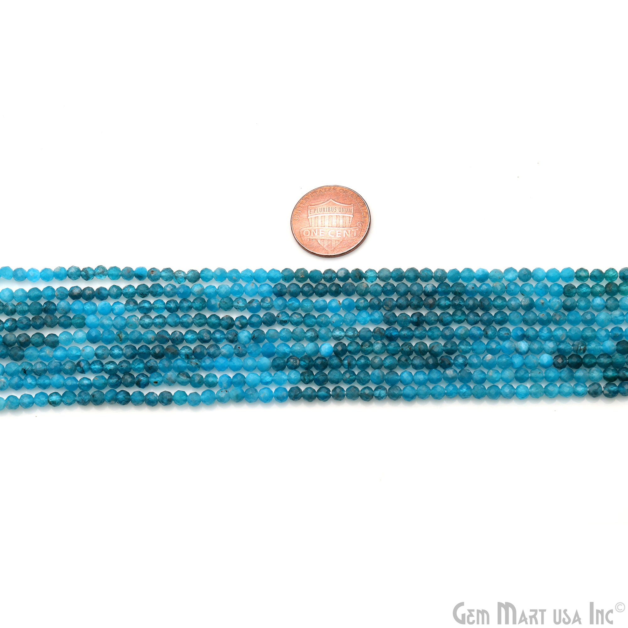 Neon Apatite Shaded 3mm Faceted Gemstone Rondelle Beads 1 Strand