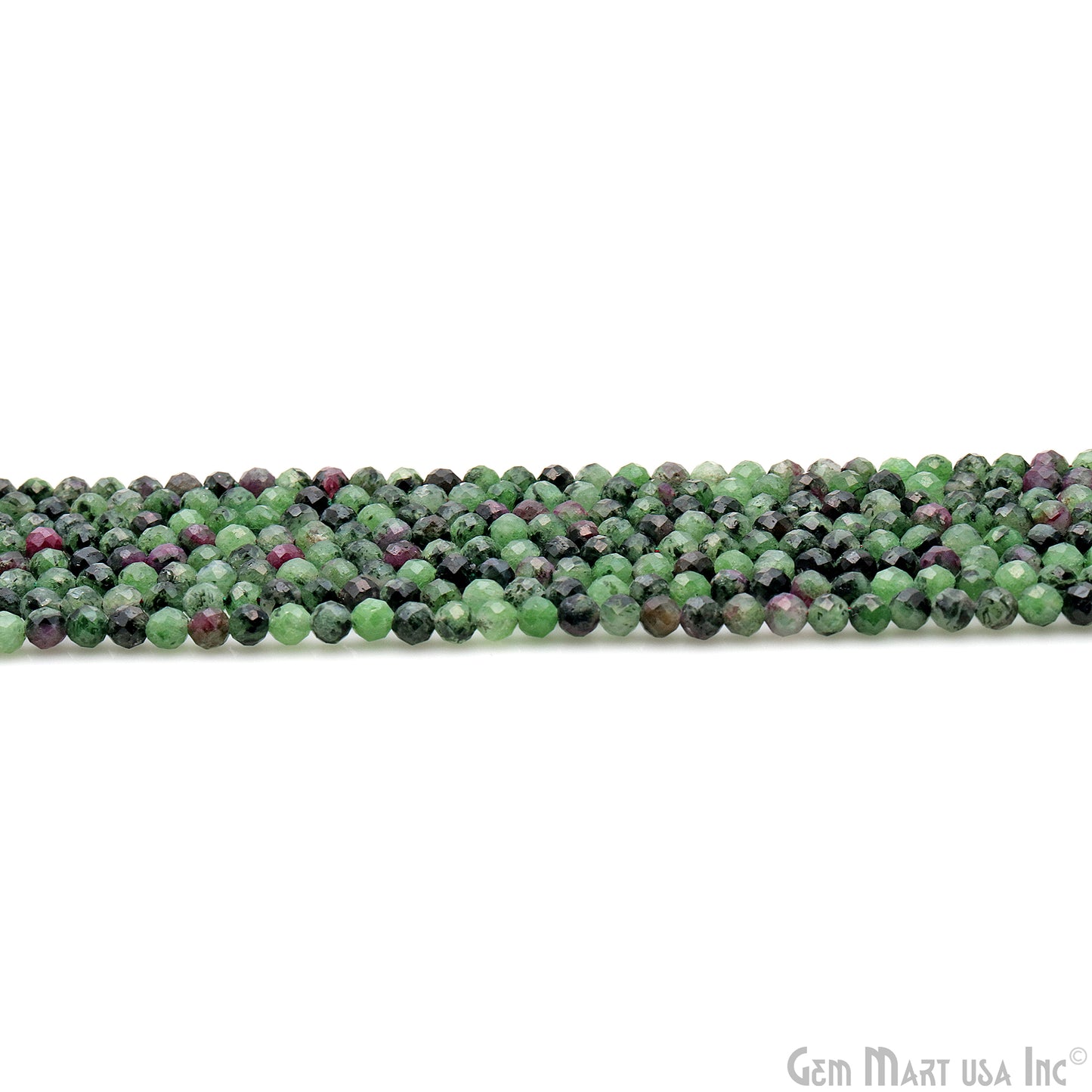 Ruby Zoisite Rondelle Beads, 12-13 Inch Gemstone Strands, Drilled Strung Nugget Beads, Faceted Round, 3mm