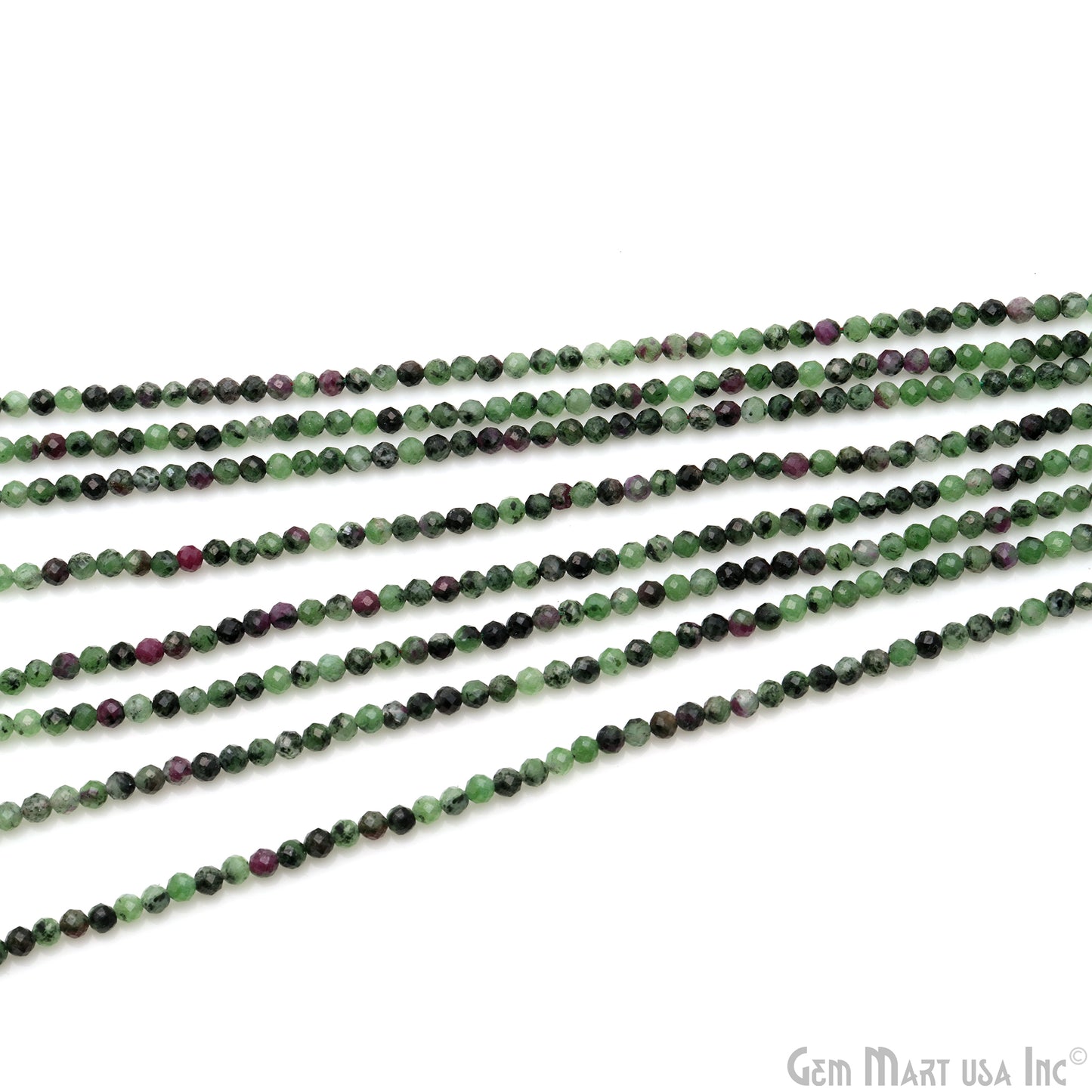 Ruby Zoisite Rondelle Beads, 12-13 Inch Gemstone Strands, Drilled Strung Nugget Beads, Faceted Round, 3mm