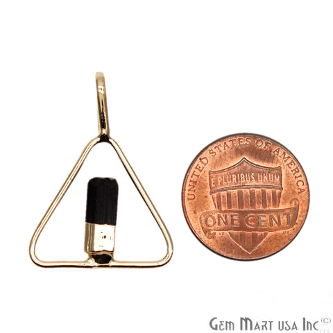 DIY Stalagmite Single Point Gold Plated Necklace Pendant (Pick Gemstone) - GemMartUSA