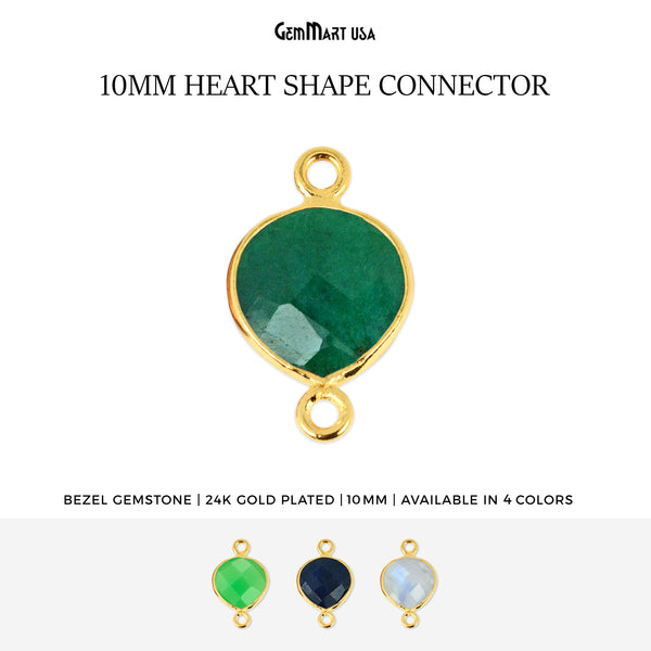 Heart 10mm Gold Bezel...