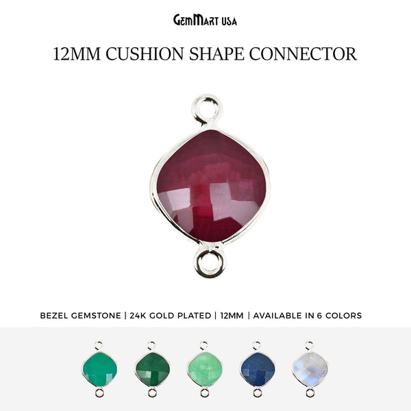 Cushion 12mm Silver Bezel...