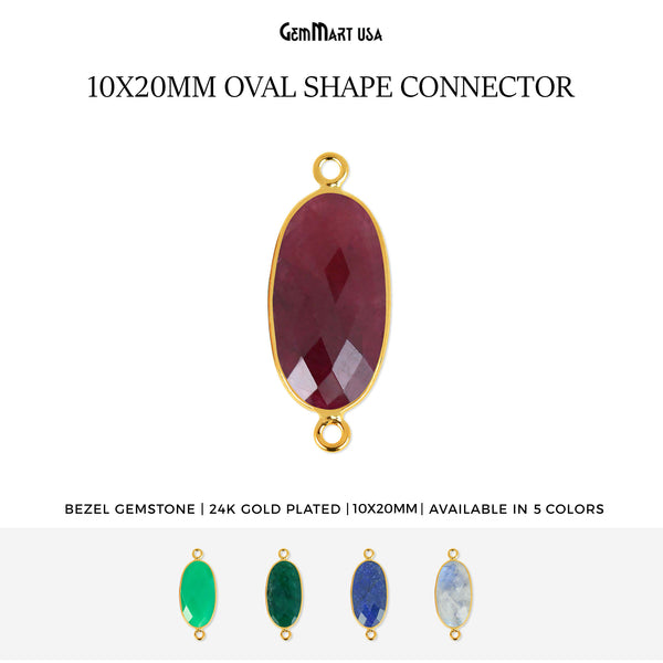 Oval 10x20mm Gold Bezel...