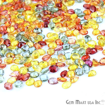 5cts Lot Wholesale Multi Sapphire Mix Shape Loose Gemstones - GemMartUSA