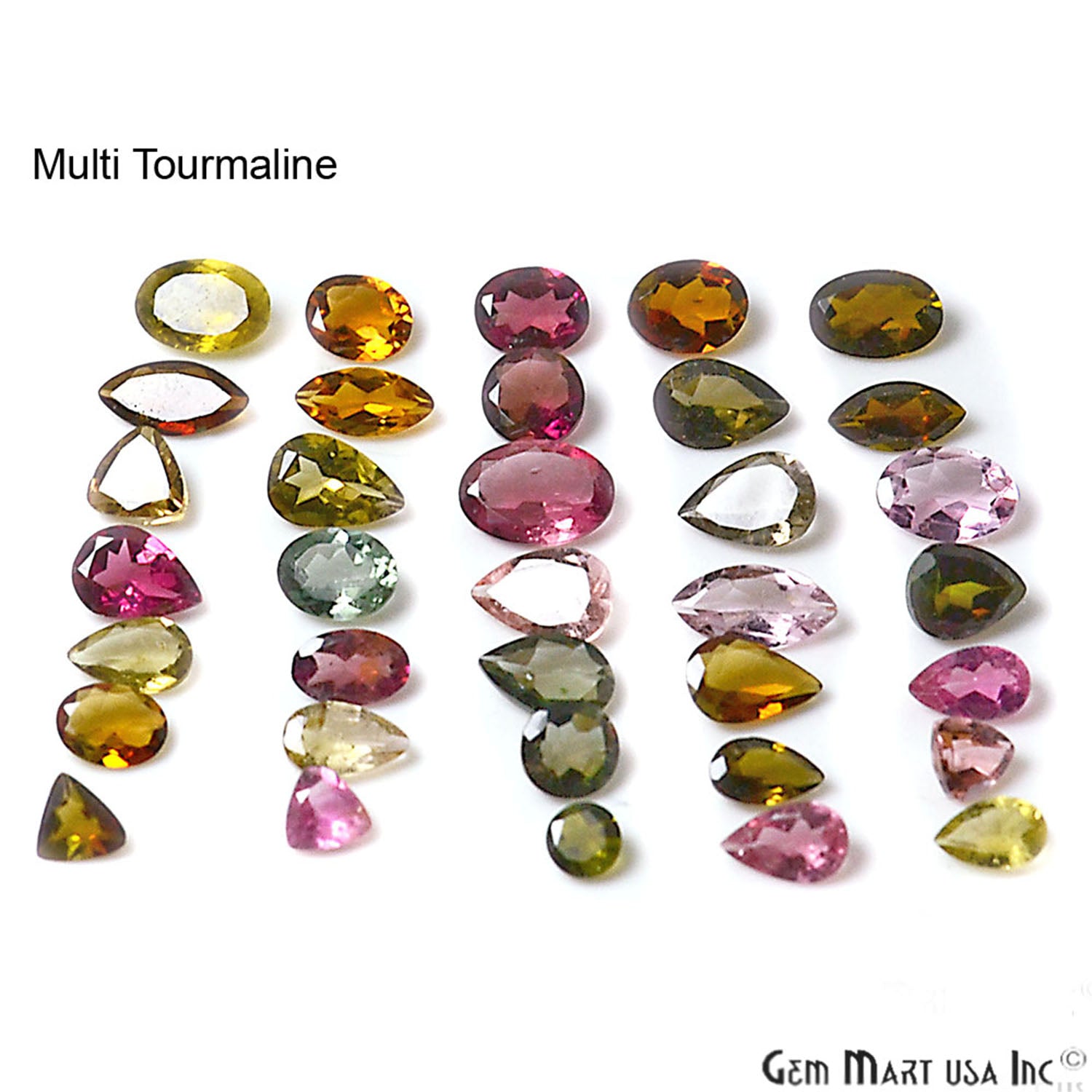 Multi Tourmaline Mix Shape Wholesale Loose Gemstones (Pick Your Carat) - GemMartUSA