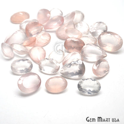 100cts Big Size Rose Quartz Mix Shape Loose Gemstones - GemMartUSA