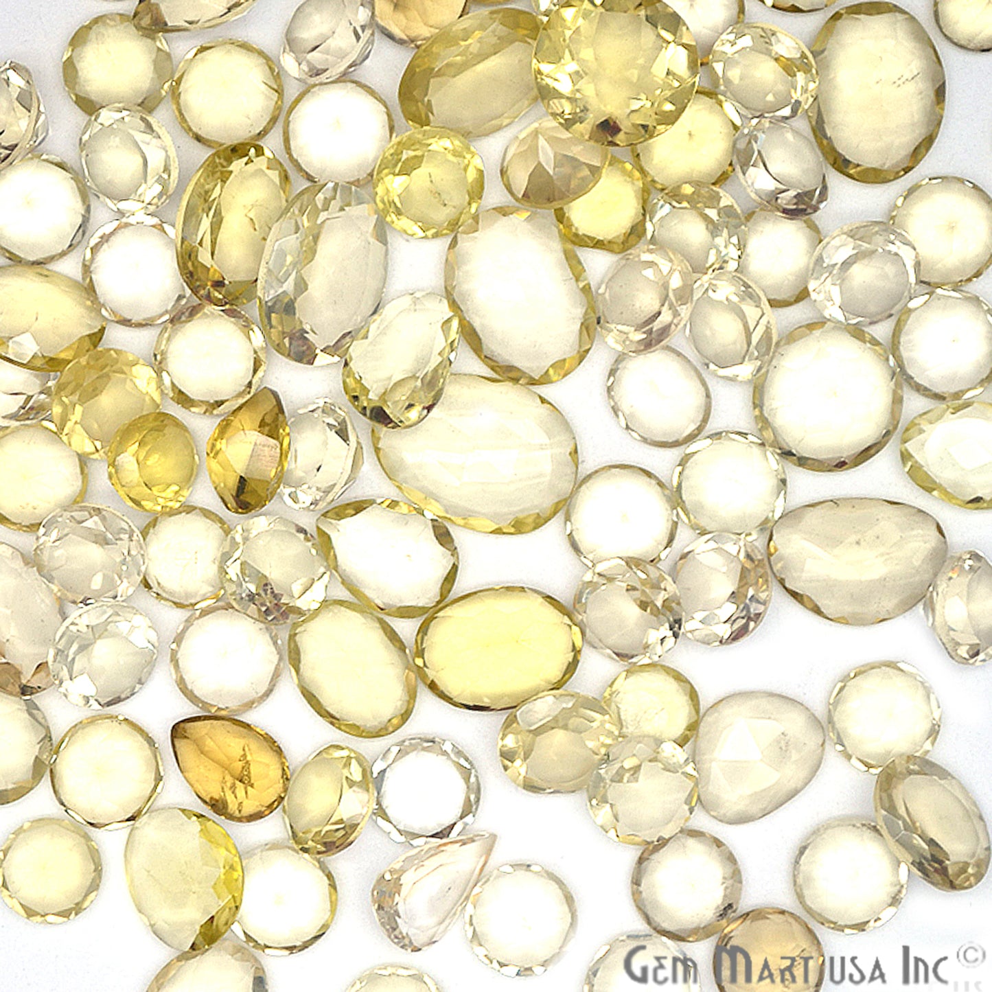 100cts Big Size Lemon Topaz Mix Shape Loose Gemstones - GemMartUSA