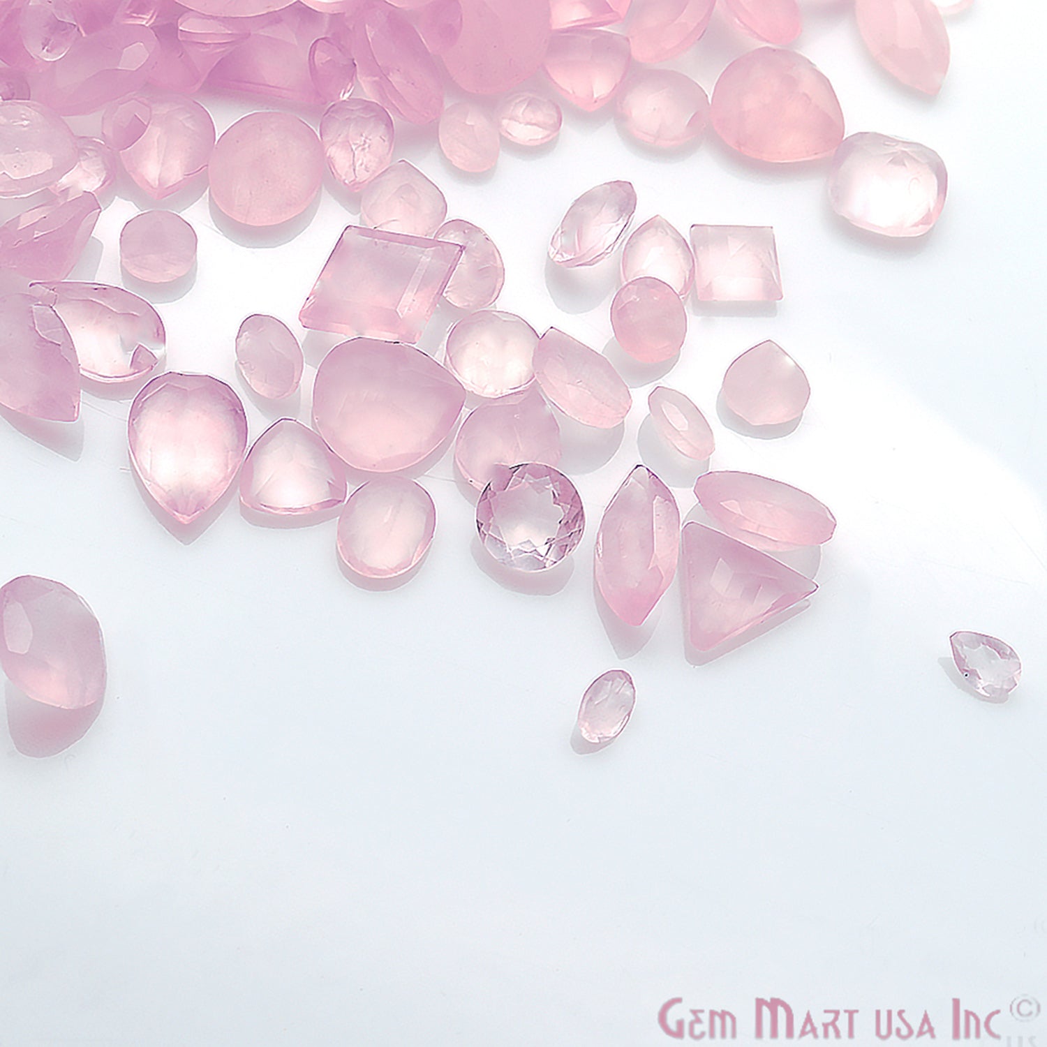 Wholesale Rose Quartz Mix Shape Loose Gemstones (Pick Your Carat) - GemMartUSA