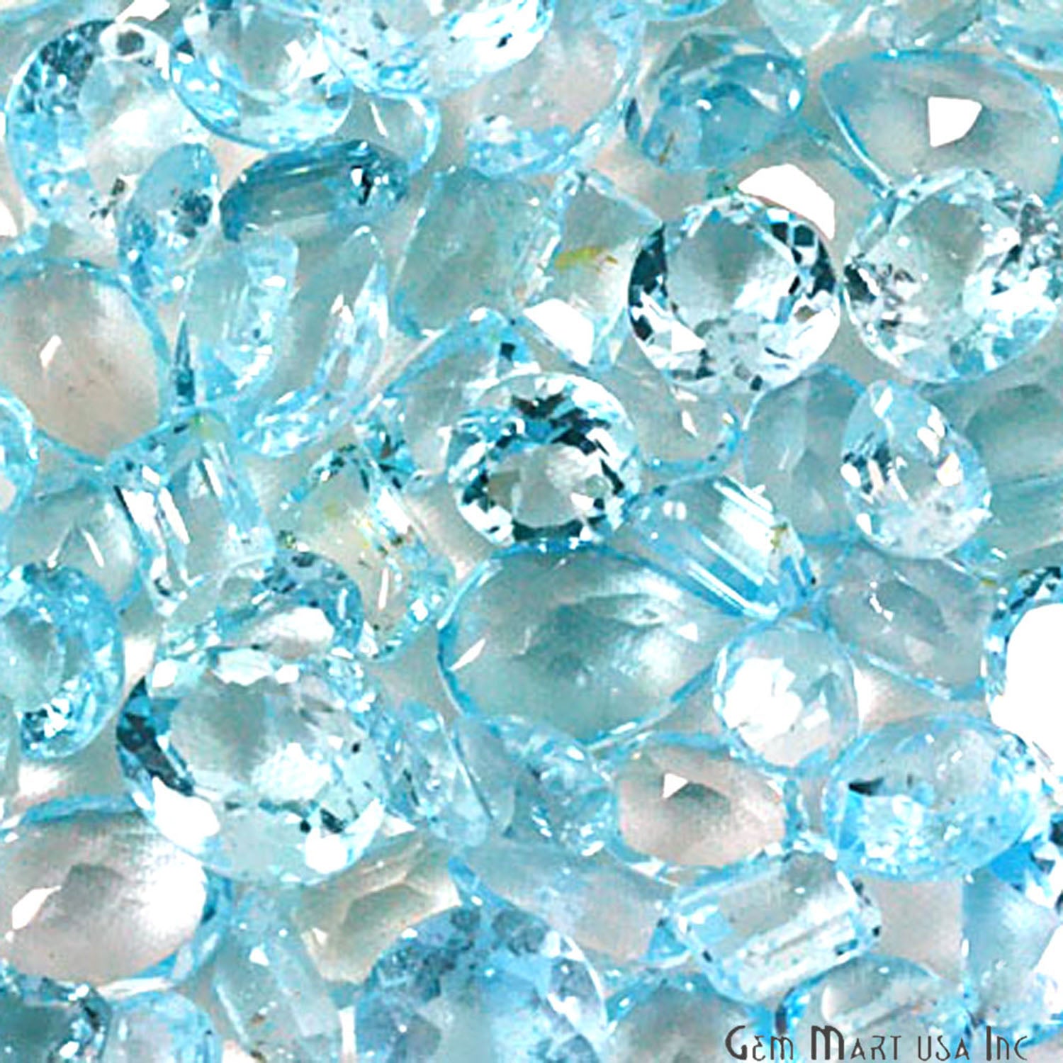 Blue Topaz Mix Shape Wholesale Loose Gemstones (Pick Your Carat) - GemMartUSA