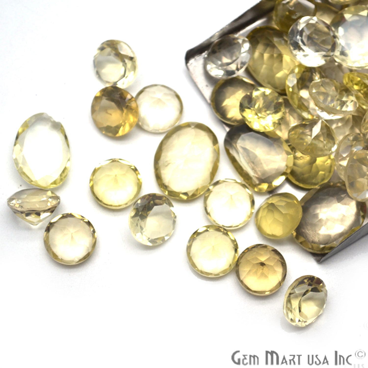 100cts Big Size Lemon Topaz Mix Shape Loose Gemstones - GemMartUSA