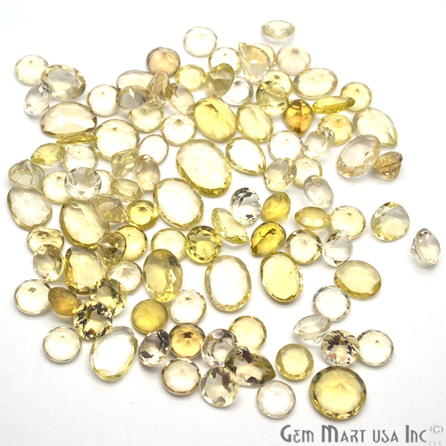 100cts Big Size Lemon Topaz Mix Shape Loose Gemstones - GemMartUSA