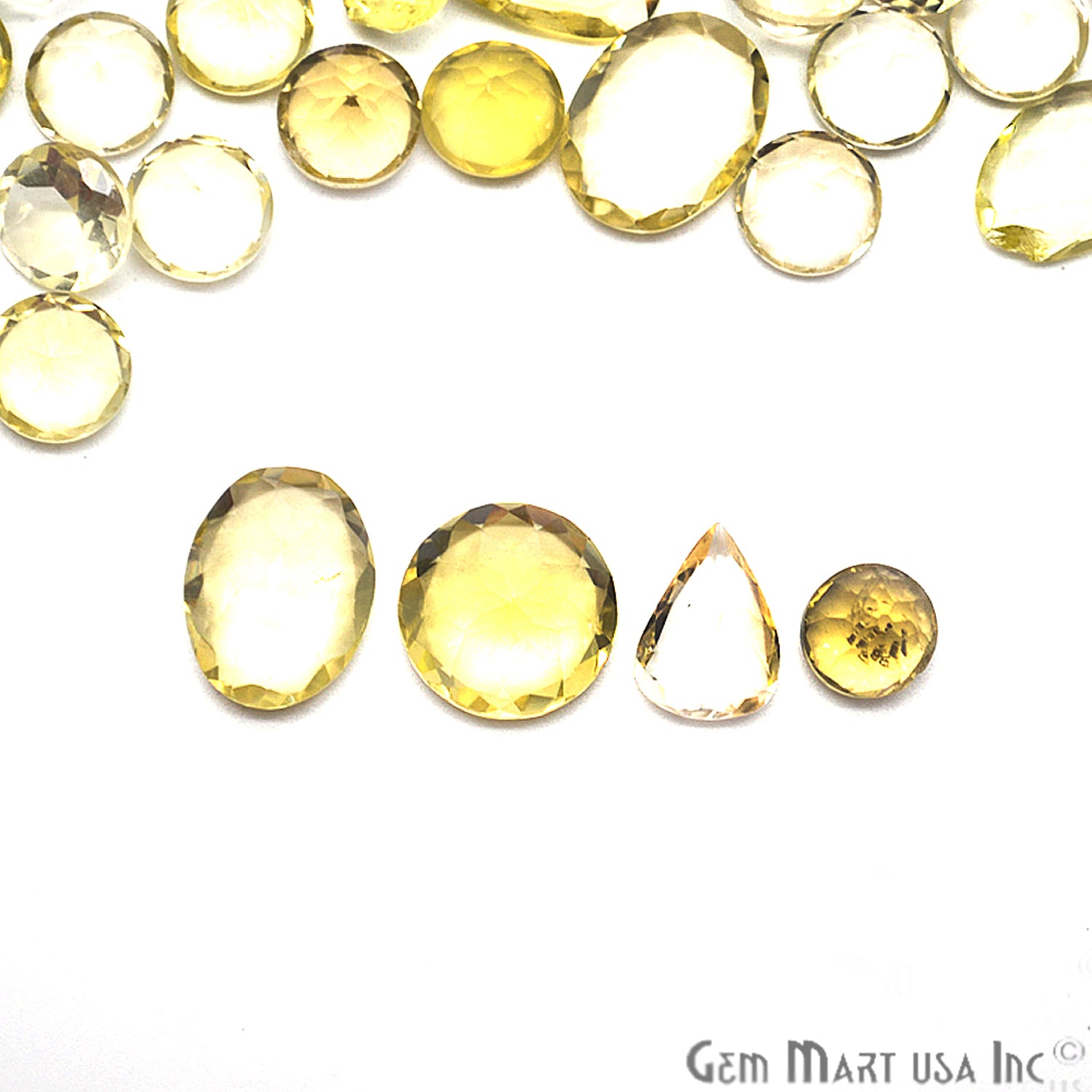 100cts Big Size Lemon Topaz Mix Shape Loose Gemstones - GemMartUSA