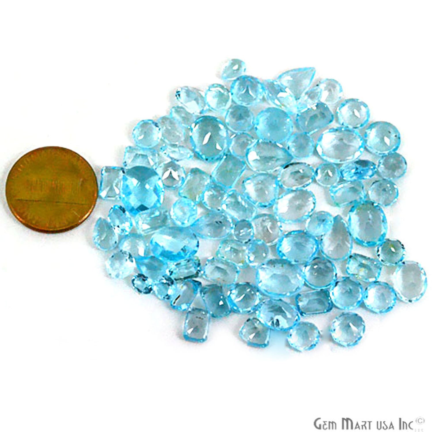 Blue Topaz Mix Shape Wholesale Loose Gemstones (Pick Your Carat) - GemMartUSA