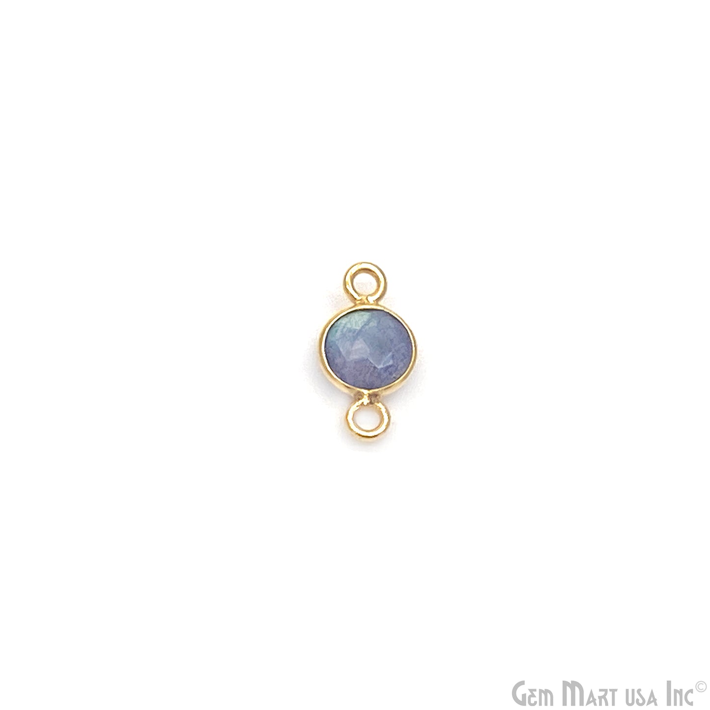 Round 6mm Gold Double Bail Gemstone Connector