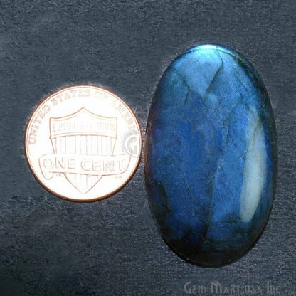 AAAmazing Labradorite 35x21mm Stunning Blue Fire Gem Cabochon - GemMartUSA