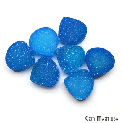 Plain Color Druzy 10mm Heart Shape Loose Cabochon (Pick Your Color) - GemMartUSA