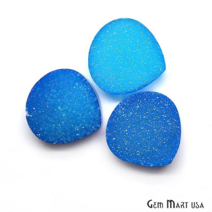 Plain Color Druzy 16mm Heart Shape Loose Cabochon (Pick Your Color) - GemMartUSA