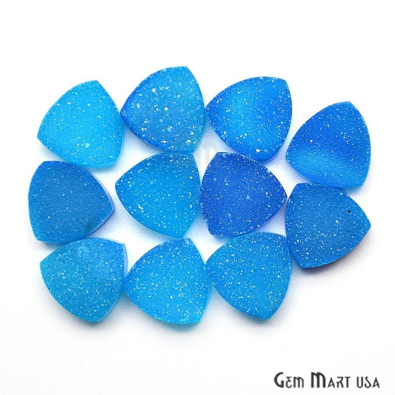 Color Druzy Cabochon 12mm Trillion Loose Druzy (Pick Your Color) - GemMartUSA