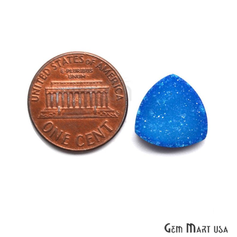 Color Druzy Cabochon 14mm Trillion Loose Druzy (Pick Your Color) - GemMartUSA