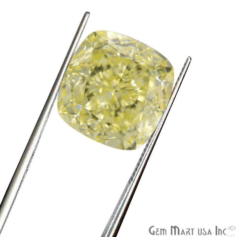 Yellow Diamond Cushion 0.40cts,April Birthstone Loose NaturaL Gemstone - GemMartUSA