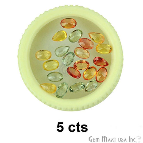 5Cts Wholesale Multi Sapphire 5x3mm Oval & Pears Loose Gemstones - GemMartUSA