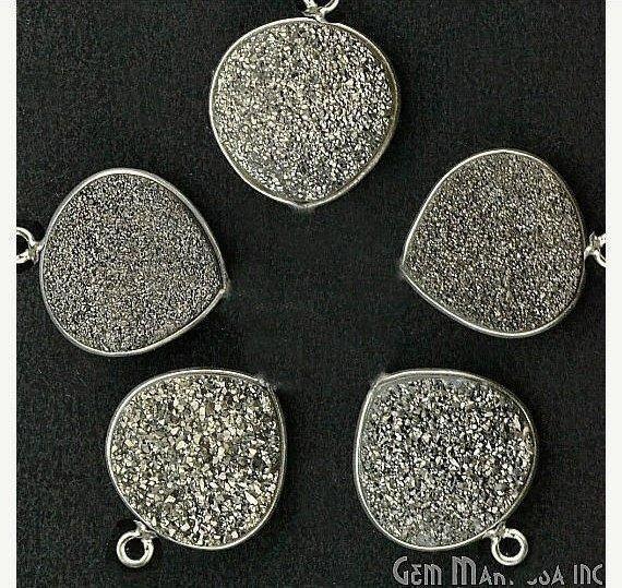 druzy connector beads, druzy connector