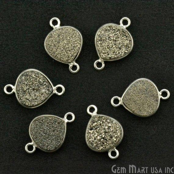 druzy connector beads, druzy connector