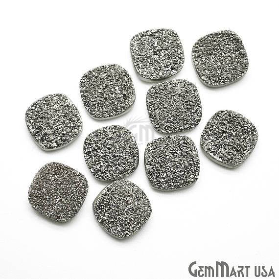 Platinum Druzy, Druzy Cabochon,...