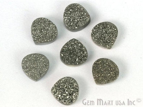Plain Druzy 10mm Heart Shape Loose Cabochon (Pick Your Color) - GemMartUSA