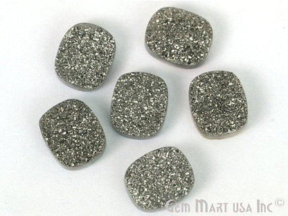 Plain Druzy 10x12mm Octagon Shape Loose Cabochon (Pick Your Color) - GemMartUSA