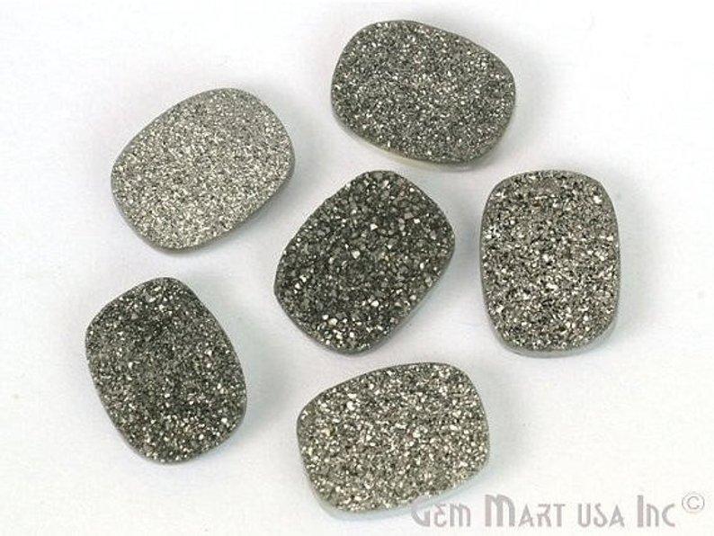 Titanium Druzy 12x16mm Octagon Shape Loose Cabochon (Pick Your Color) - GemMartUSA