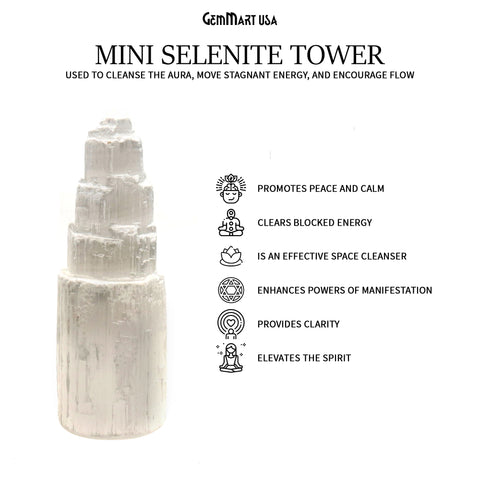 Selenite Tower, Mini Selenite Tower, Selenite Tower, Selenite, Charging Selenite, Charging Stone, Dream Stone, Small Selenite Tower
