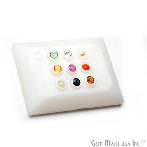 Navaratna loose Stone, Multicolor Loose Gemstones, 9 Astrological Gems, Navaratna Birthstones (NVRT-60001) - GemMartUSA