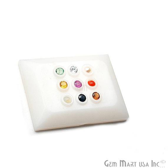 Navaratna loose Stone, Multicolor Loose Gemstones, 9 Astrological Gems, Navaratna Birthstones (NVRT-60005) - GemMartUSA