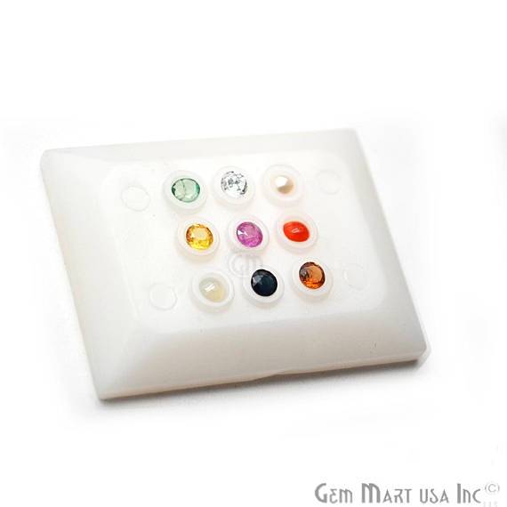 Navaratna loose Stone, Multicolor Loose Gemstones, 9 Astrological Gems, Navaratna Birthstones (NVRT-60007) - GemMartUSA