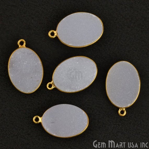 Color Druzy 13x18mm Oval...