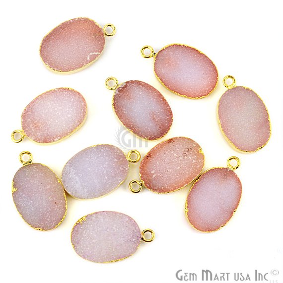 druzy connector beads, druzy connector