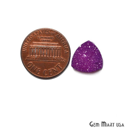 Color Druzy Cabochon 12mm Trillion Loose Druzy (Pick Your Color) - GemMartUSA